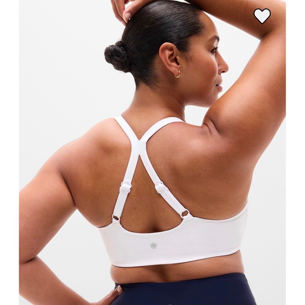 Athleta Invigorate Sports Bra White Medium D-DD